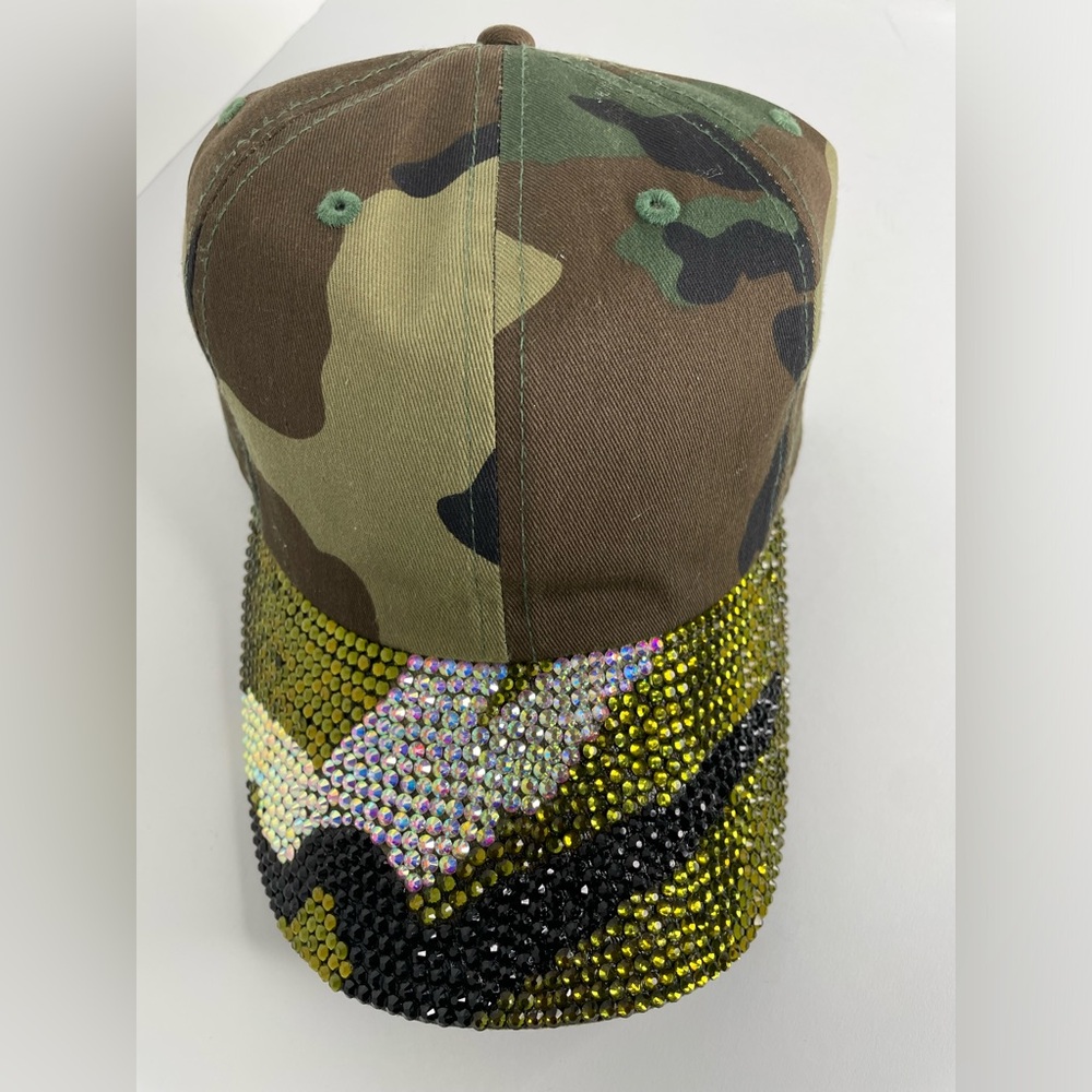 Custom bling camouflage cap